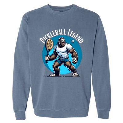 Pickleball Lover Team Bigfoot Funny Pickleball Legend Meaningful Gift Garment-Dyed Sweatshirt