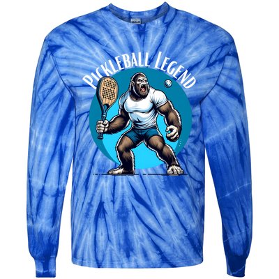 Pickleball Lover Team Bigfoot Funny Pickleball Legend Meaningful Gift Tie-Dye Long Sleeve Shirt