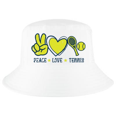 Peace Love Tennis Cool Player Coach Hippie Cool Comfort Performance Bucket Hat