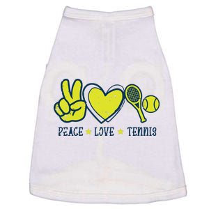 Peace Love Tennis Cool Player Coach Hippie Doggie Tank