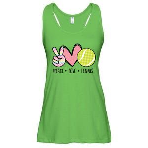 Peace Love Tennis Cute Design Ladies Essential Flowy Tank