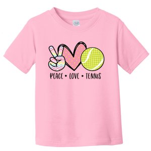 Peace Love Tennis Cute Design Toddler T-Shirt