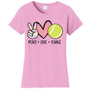 Peace Love Tennis Cute Design Women's T-Shirt