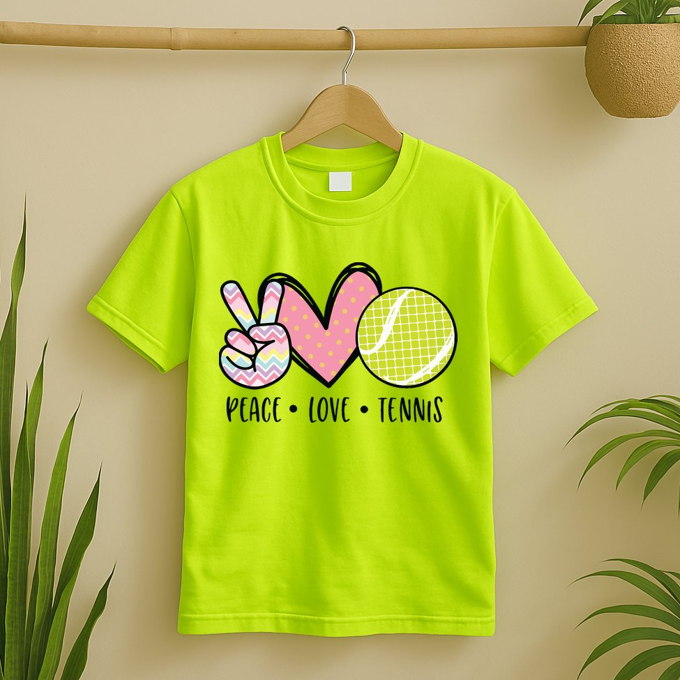 Peace Love Tennis Cute Design T-Shirt
