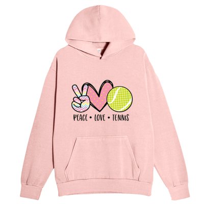 Peace Love Tennis Cute Design Urban Pullover Hoodie