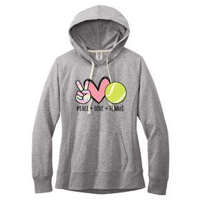 Peace Love Tennis Cute Design Women's Fleece Hoodie