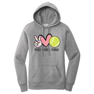 Peace Love Tennis Cute Design Women's Pullover Hoodie