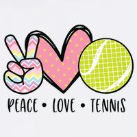 Peace Love Tennis Cute Design Cooling Performance Crew T-Shirt