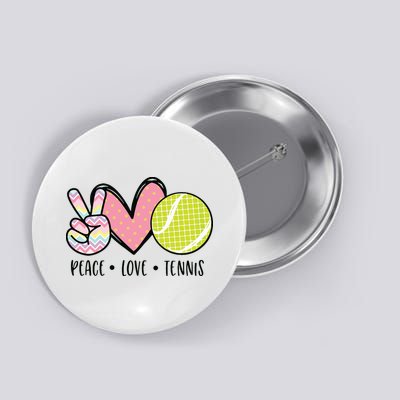 Peace Love Tennis Cute Design Button