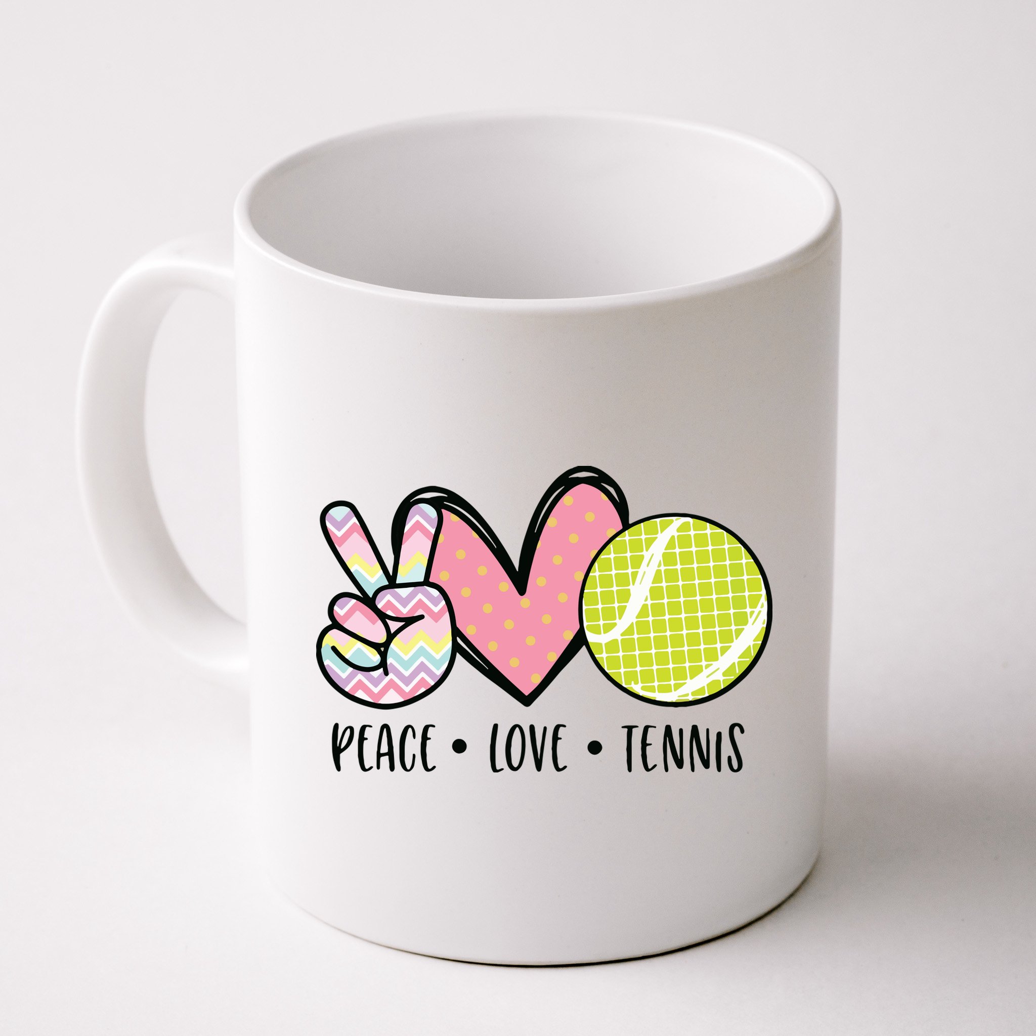 Peace Love Tennis Cute Design Mug