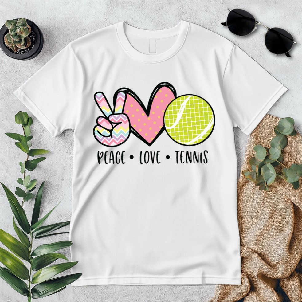 Peace Love Tennis Cute Design Premium T-Shirt