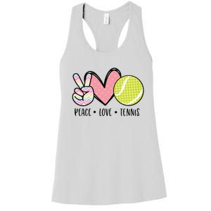 Peace Love Tennis Cute Design Women's Racerback Tank