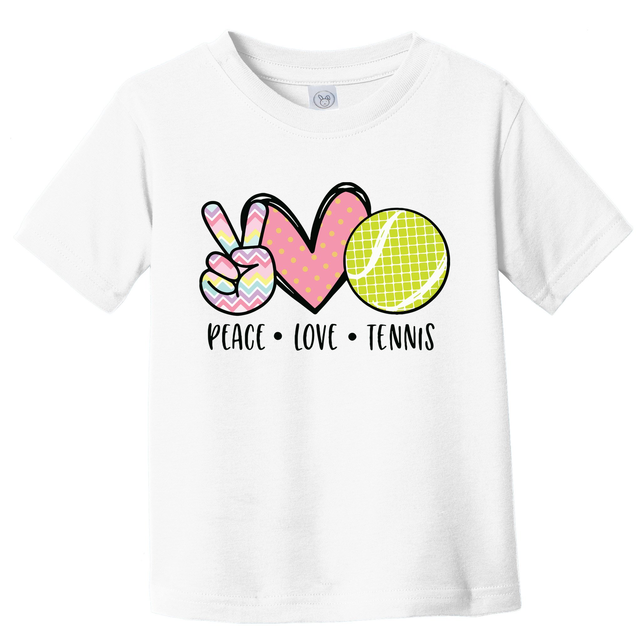 Peace Love Tennis Cute Design Toddler T-Shirt