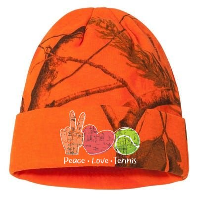 Peace Love Tennis Tournament Player Kati Licensed 12" Camo Beanie