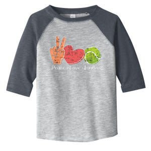 Peace Love Tennis Tournament Player Toddler Fine Jersey T-Shirt