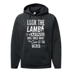 Passover Look the Lamb of Yahweh Yeshua Messianic Hebrew Performance Fleece Hoodie