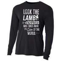 Passover Look the Lamb of Yahweh Yeshua Messianic Hebrew Cooling Performance Long Sleeve Crew