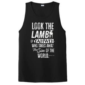 Passover Look the Lamb of Yahweh Yeshua Messianic Hebrew PosiCharge Competitor Tank