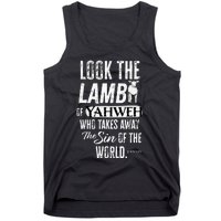 Passover Look the Lamb of Yahweh Yeshua Messianic Hebrew Tank Top