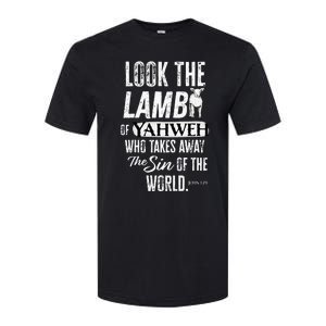 Passover Look the Lamb of Yahweh Yeshua Messianic Hebrew Softstyle CVC T-Shirt