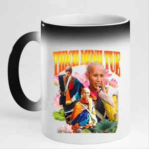 Peace Lotus Thich Minh Tue Buddha Vietnam Buddha 11oz Black Color Changing Mug