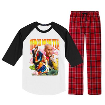 Peace Lotus Thich Minh Tue Buddha Vietnam Buddha Raglan Sleeve Pajama Set