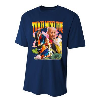 Peace Lotus Thich Minh Tue Buddha Vietnam Buddha Performance Sprint T-Shirt