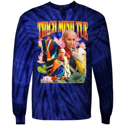 Peace Lotus Thich Minh Tue Buddha Vietnam Buddha Tie-Dye Long Sleeve Shirt