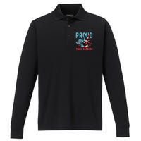 Peace Love Trump Proud Maga Garbage Trump Supporter Performance Long Sleeve Polo