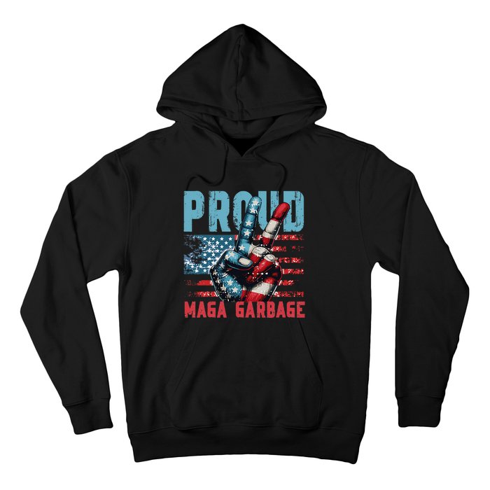 Peace Love Trump Proud Maga Garbage Trump Supporter Hoodie