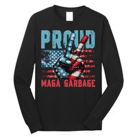 Peace Love Trump Proud Maga Garbage Trump Supporter Long Sleeve Shirt