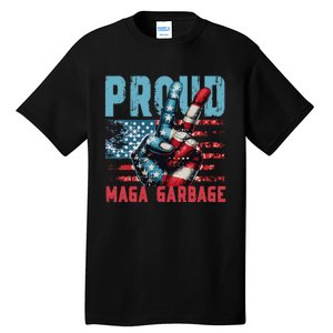 Peace Love Trump Proud Maga Garbage Trump Supporter Tall T-Shirt