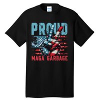 Peace Love Trump Proud Maga Garbage Trump Supporter Tall T-Shirt