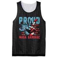 Peace Love Trump Proud Maga Garbage Trump Supporter Mesh Reversible Basketball Jersey Tank