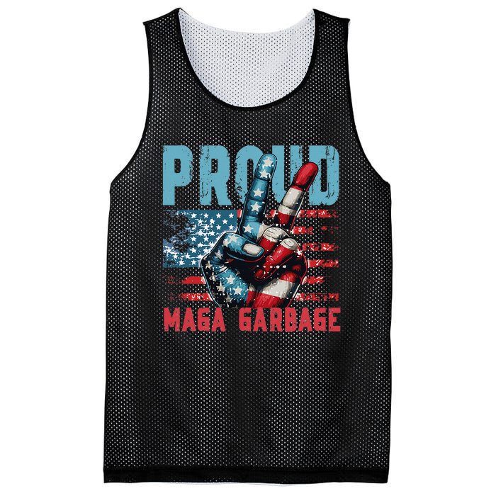 Peace Love Trump Proud Maga Garbage Trump Supporter Mesh Reversible Basketball Jersey Tank