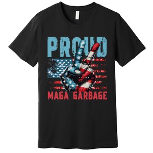 Peace Love Trump Proud Maga Garbage Trump Supporter Premium T-Shirt