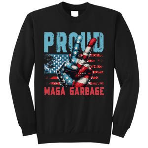 Peace Love Trump Proud Maga Garbage Trump Supporter Tall Sweatshirt