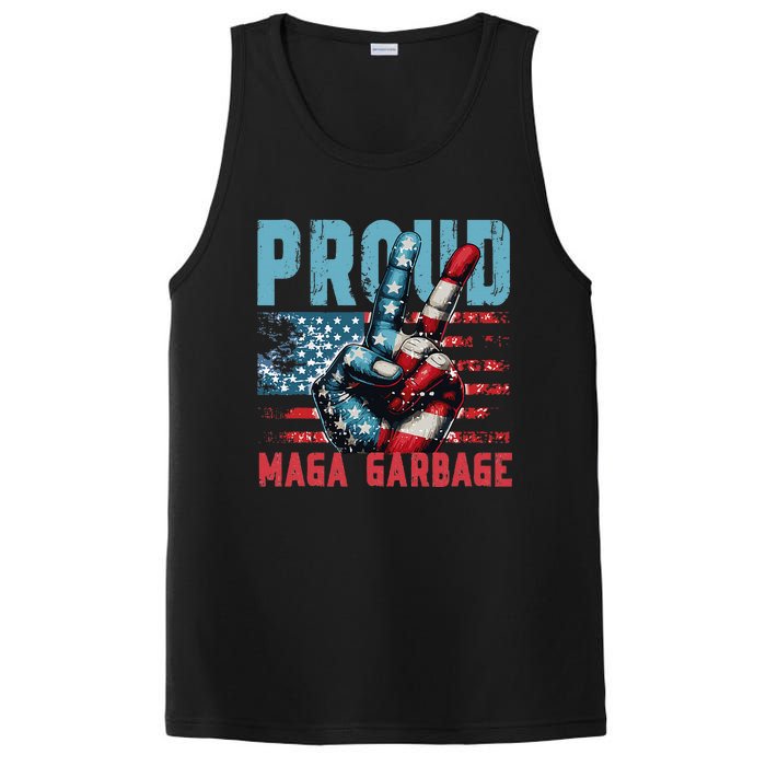 Peace Love Trump Proud Maga Garbage Trump Supporter PosiCharge Competitor Tank