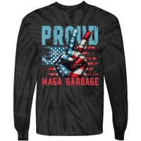 Peace Love Trump Proud Maga Garbage Trump Supporter Tie-Dye Long Sleeve Shirt