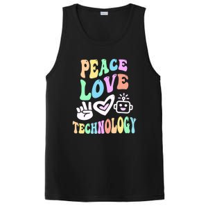 PEACE LOVE TECHNOLOGY Teacher Groovy School PosiCharge Competitor Tank