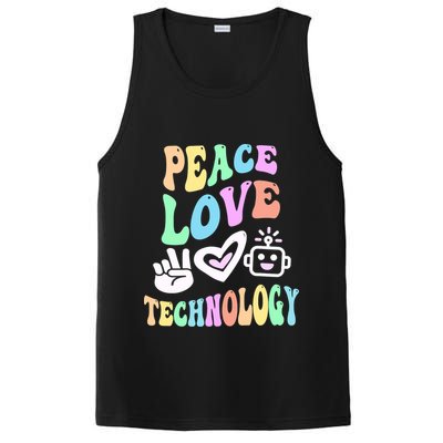 PEACE LOVE TECHNOLOGY Teacher Groovy School PosiCharge Competitor Tank