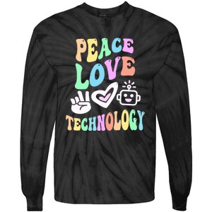 PEACE LOVE TECHNOLOGY Teacher Groovy School Tie-Dye Long Sleeve Shirt