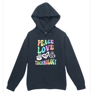 PEACE LOVE TECHNOLOGY Teacher Groovy School Urban Pullover Hoodie