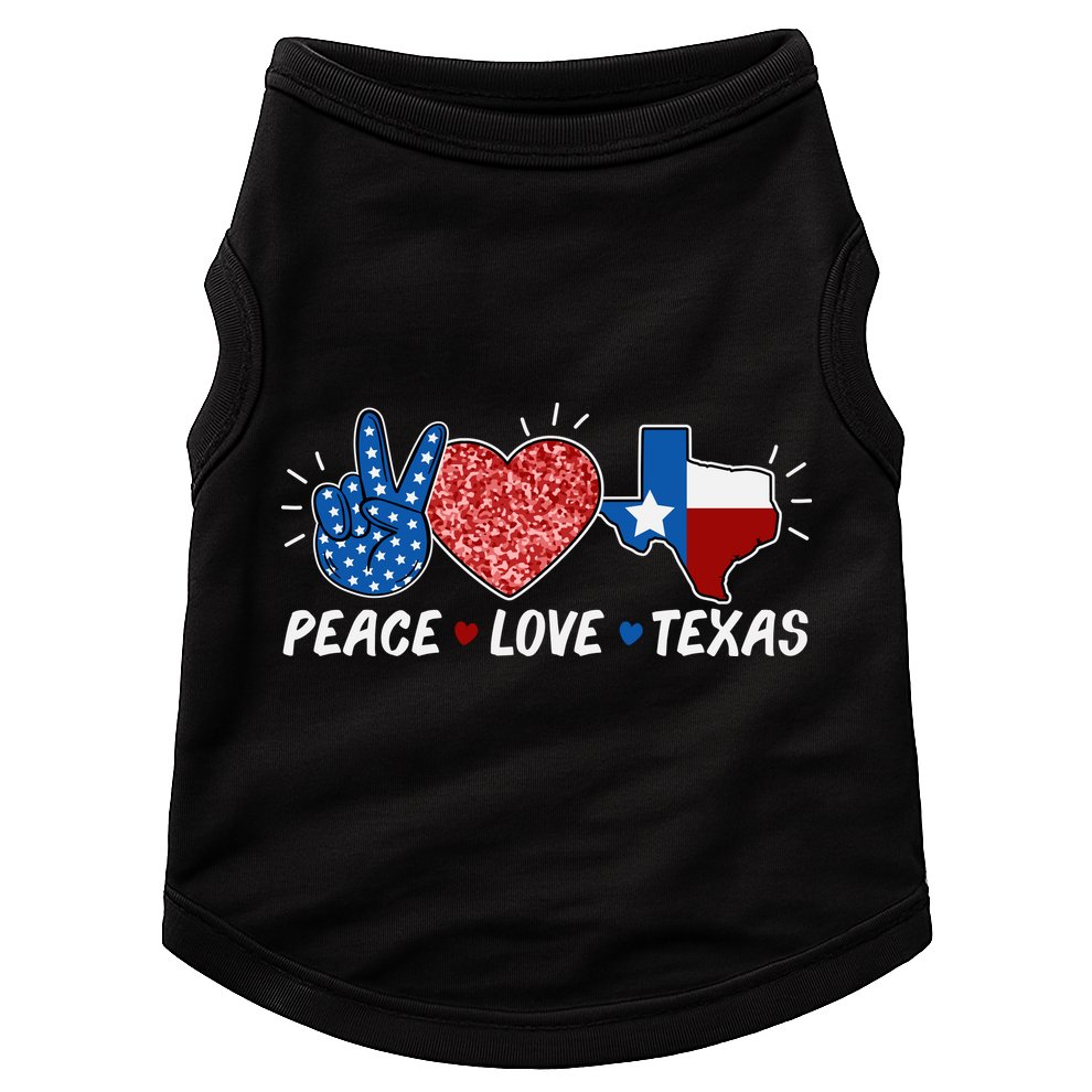 Peace Love Texas Graphic Plus Size For Dads Moms Doggie Tank