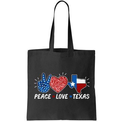 Peace Love Texas Graphic Plus Size For Dads Moms Bag