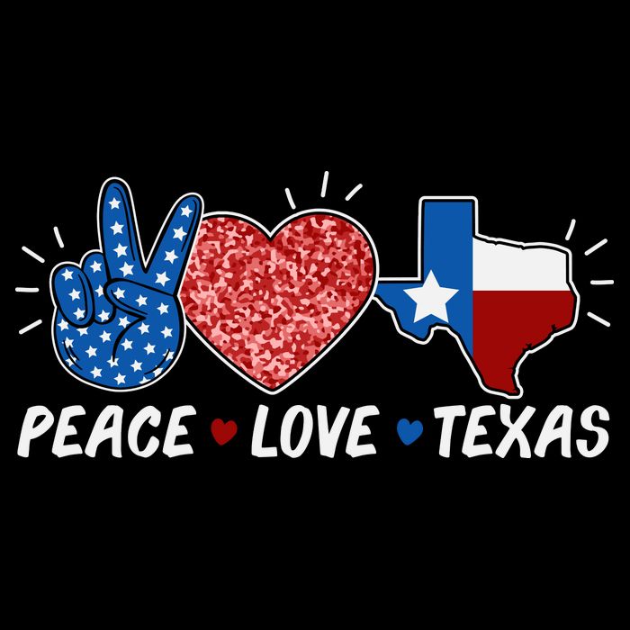 Peace Love Texas Graphic Plus Size For Dads Moms Womens T-Shirt