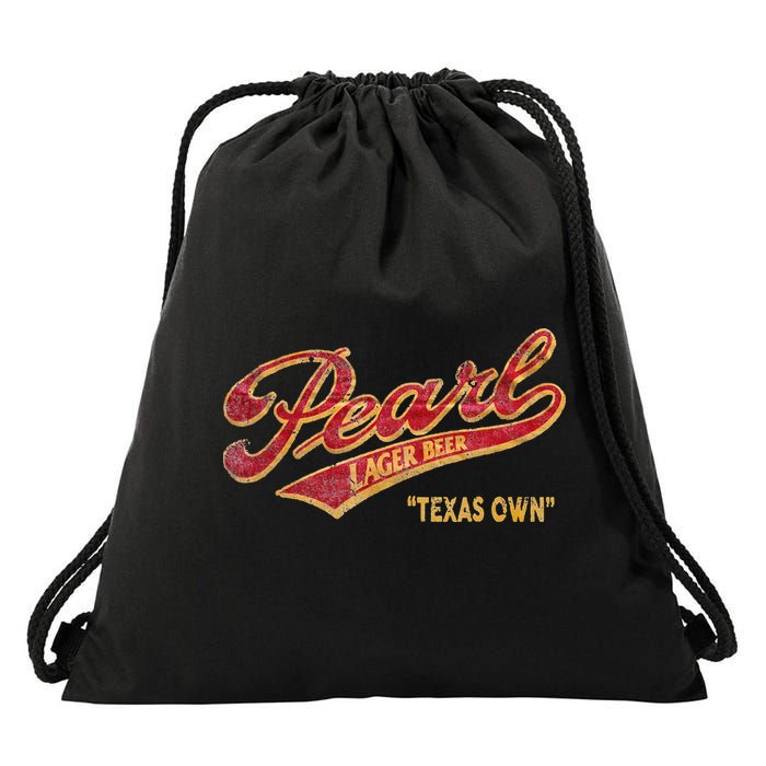 Pearl Lager Texas Beer Drawstring Bag