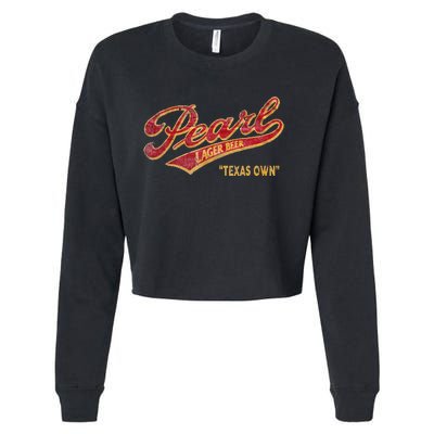 Pearl Lager Texas Beer Cropped Pullover Crew