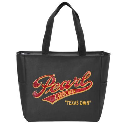 Pearl Lager Texas Beer Zip Tote Bag