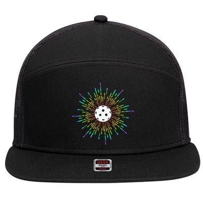 Pickleball Lover Tee Pickleball Player Pickleball 7 Panel Mesh Trucker Snapback Hat